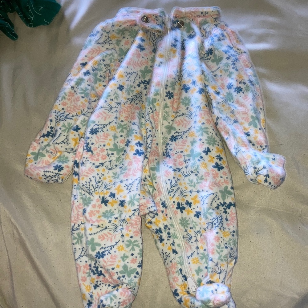 newborn footie, $6